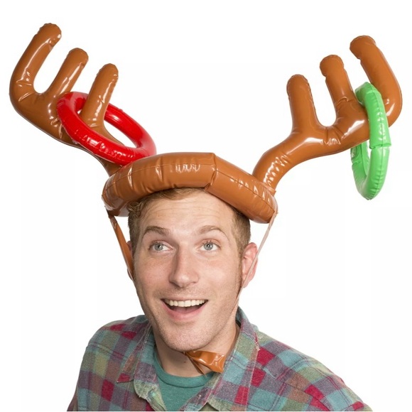 3/$10 Nifty Antler Toss Game NEW Fun Family Holiday Game Reindeer Ears & 4 rings - Picture 2 of 4